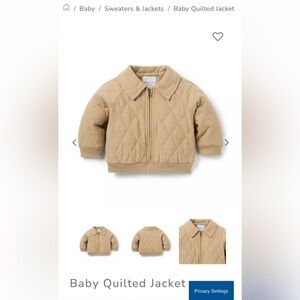 Janie & Jack Boys Tan Quilted Jacket